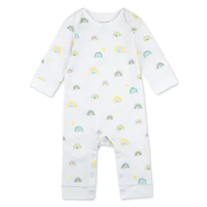 Organic Cotton Coverall in Blue Rainbow