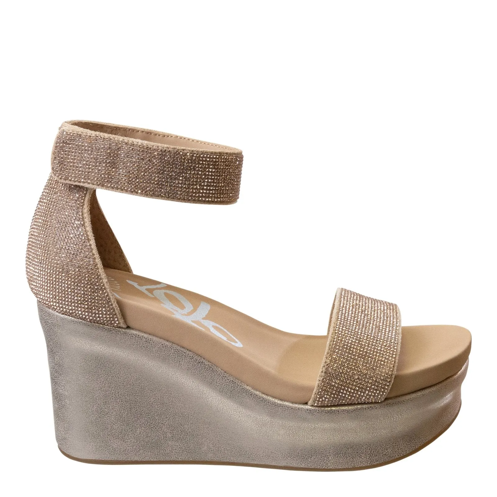 OTBT - STATUS in ROSE GOLD Wedge Sandals