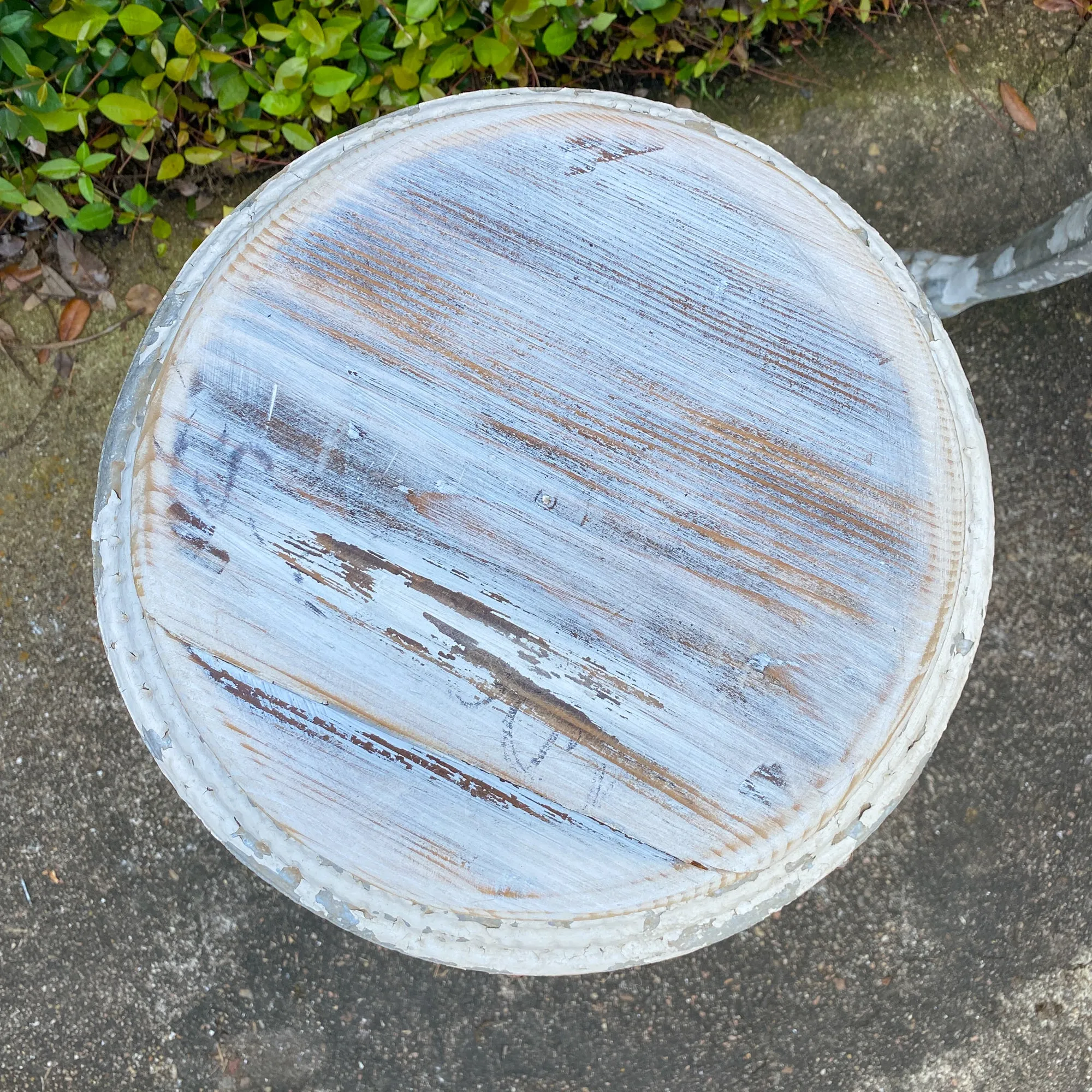 Pair of 1920s French Painted Zinc Pedestal Tables