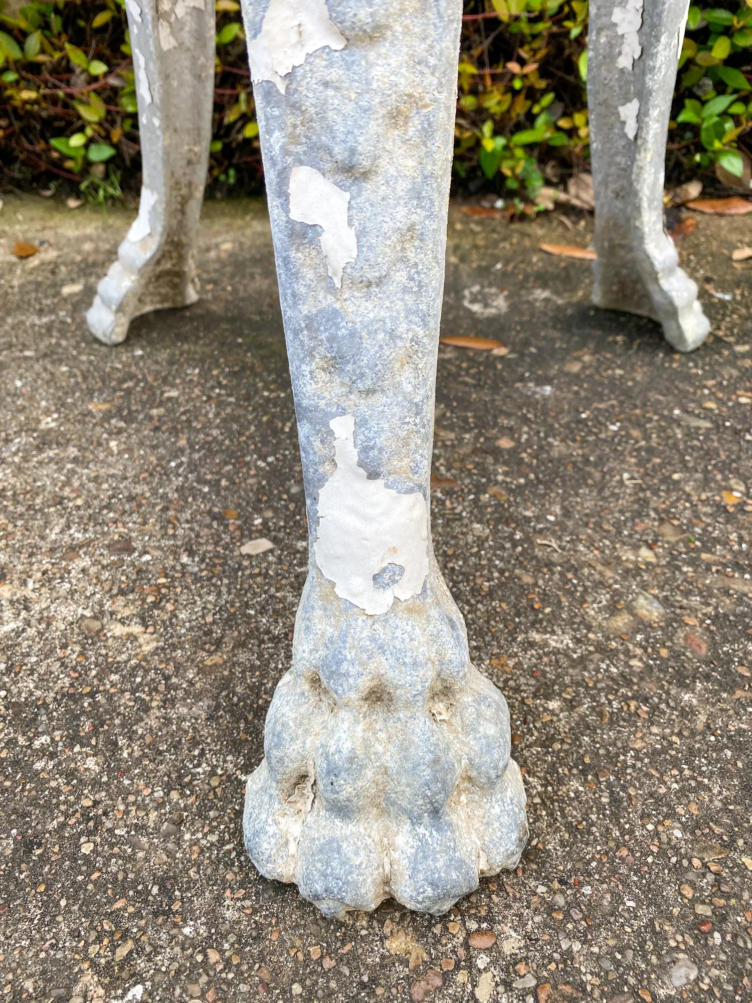 Pair of 1920s French Painted Zinc Pedestal Tables