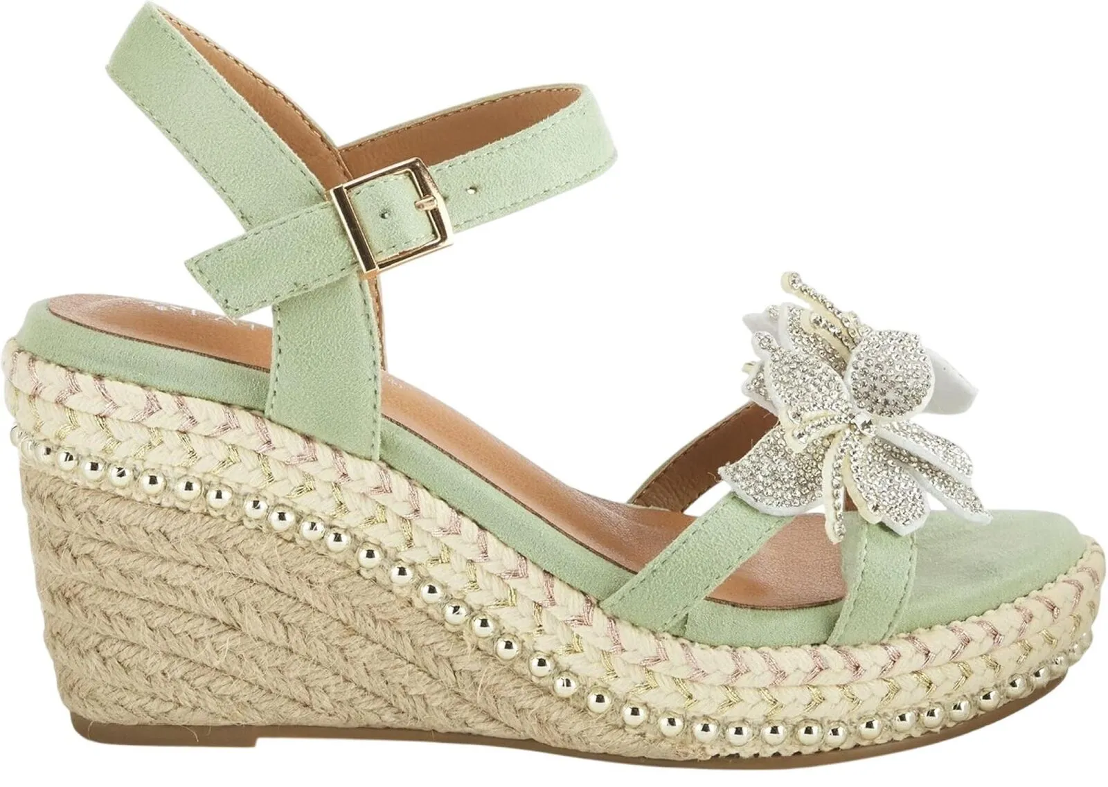 Patrizia Women's Sttropez Wedge Sandals Mint Green 8.5M (EUR 39)