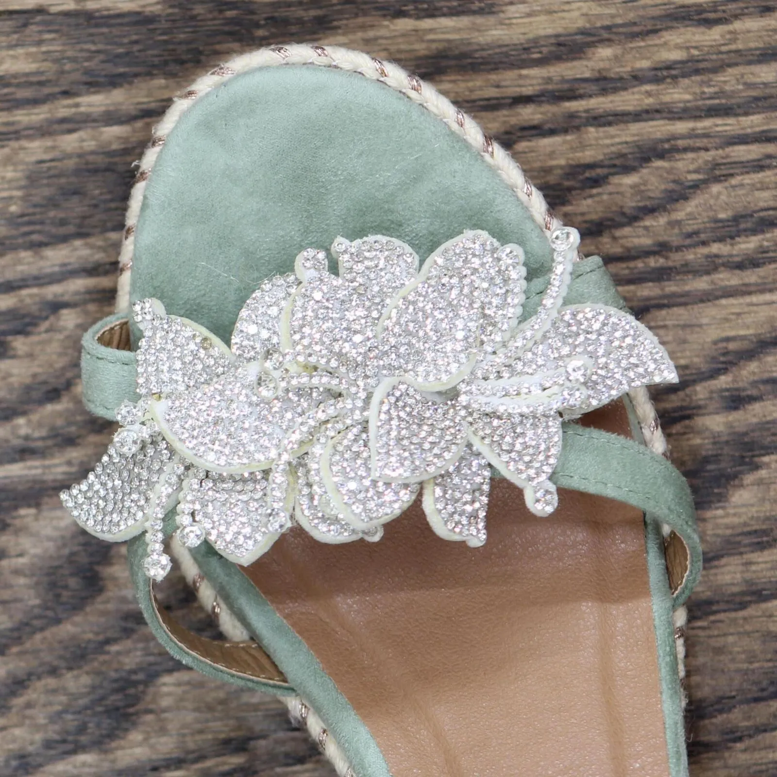 Patrizia Women's Sttropez Wedge Sandals Mint Green 8.5M (EUR 39)