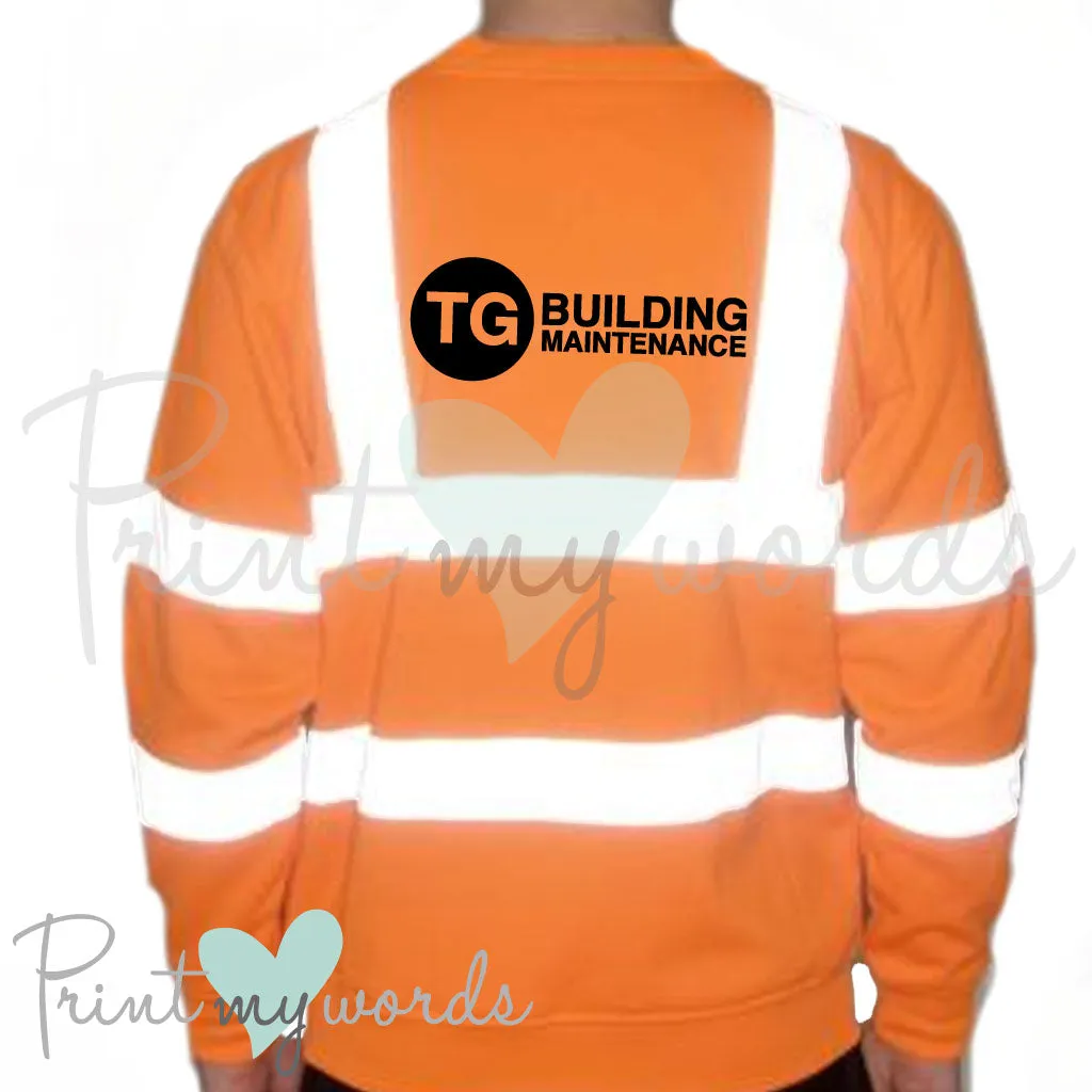 Personalised Hi Vis Workwear Sweatshirt
