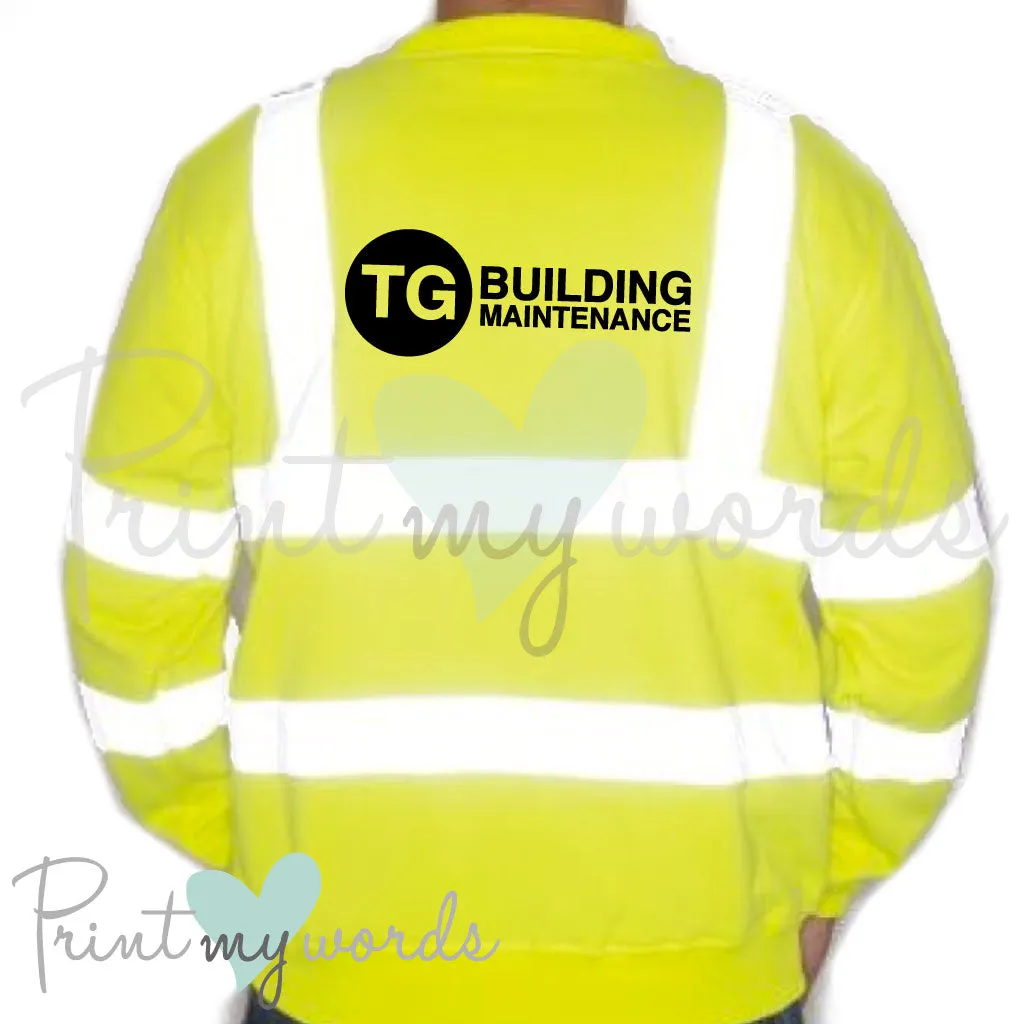Personalised Hi Vis Workwear Sweatshirt