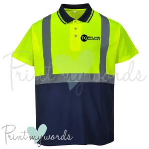 Personalised Hi Vis Workwear Two Tone Polo Shirt