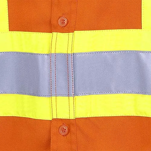Pioneer CSA 100% Cotton Lightweight High Visibility Work Safety Shirt, Ultra-Cool