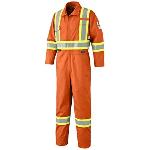 Pioneer CSA UL ARC 2 Lightweight Flame Resistant Work Coverall, Hi Vis Premium Cotton Nylon, Action Back