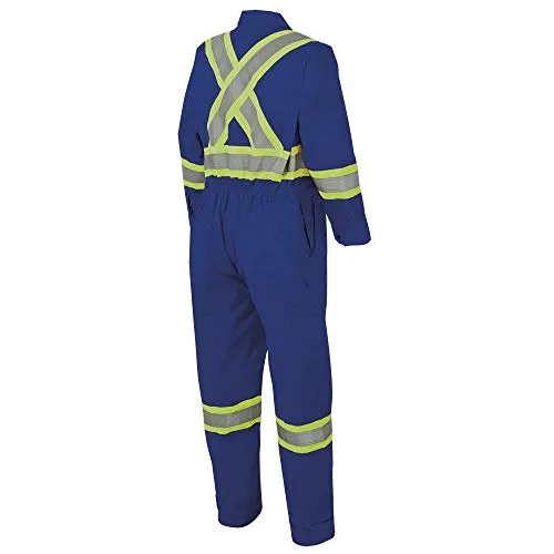 Pioneer Easy Boot Access CSA UL ARC 2 Flame Resistant Work Coverall, Lightweight Hi Vis Premium Cotton Nylon