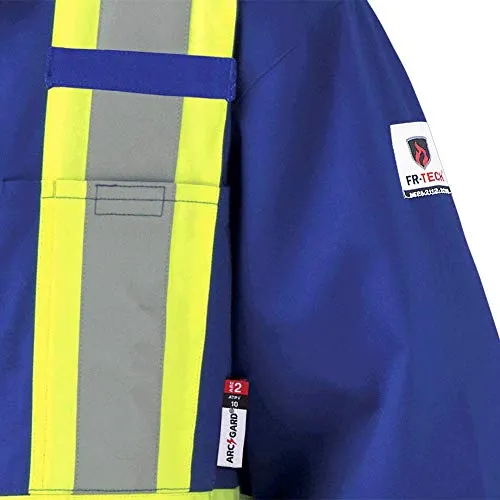 Pioneer Easy Boot Access CSA UL ARC 2 Flame Resistant Work Coverall, Lightweight Hi Vis Premium Cotton Nylon