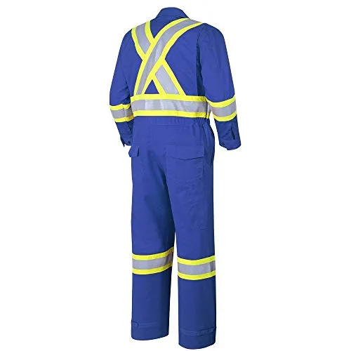 Pioneer Easy Boot Access CSA UL ARC 2 Flame Resistant Work Coverall, Lightweight Hi Vis Premium Cotton Nylon