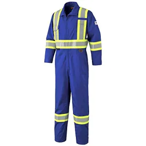 Pioneer Easy Boot Access CSA UL ARC 2 Flame Resistant Work Coverall, Lightweight Hi Vis Premium Cotton Nylon