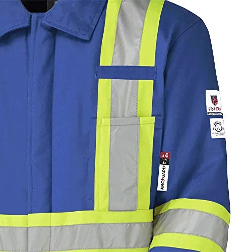Pioneer Winter CSA Flame Resistant Hi Vis Insulated Work Coverall, Easy Boot Access & Action Back