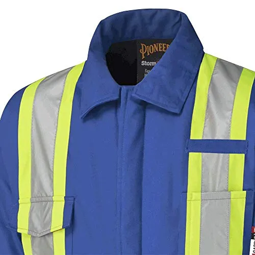Pioneer Winter CSA Flame Resistant Hi Vis Insulated Work Coverall, Easy Boot Access & Action Back