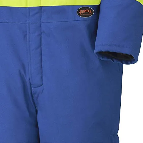 Pioneer Winter CSA Flame Resistant Hi Vis Insulated Work Coverall, Easy Boot Access & Action Back