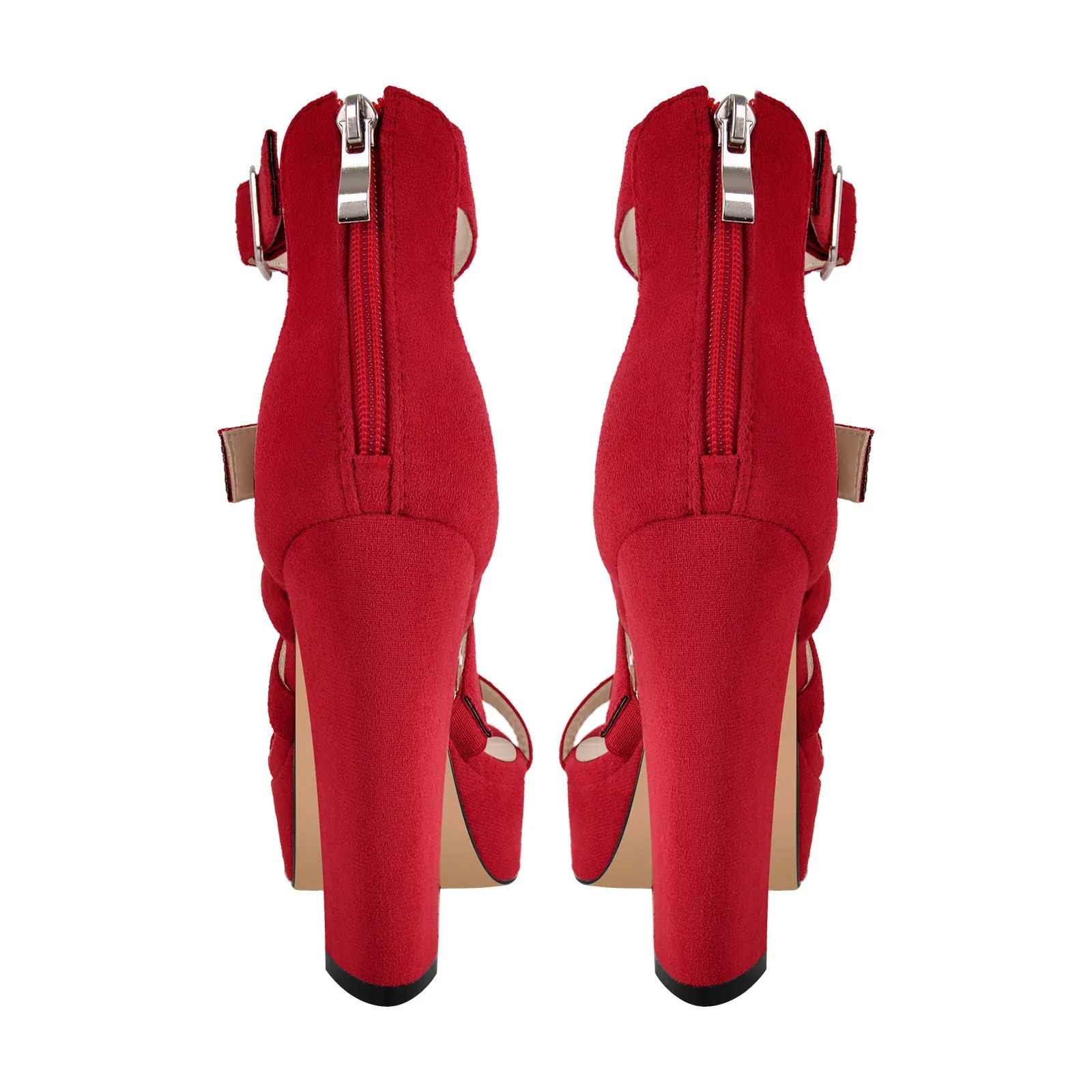 Platform Gladiator Strap Chunky Heel Sandals