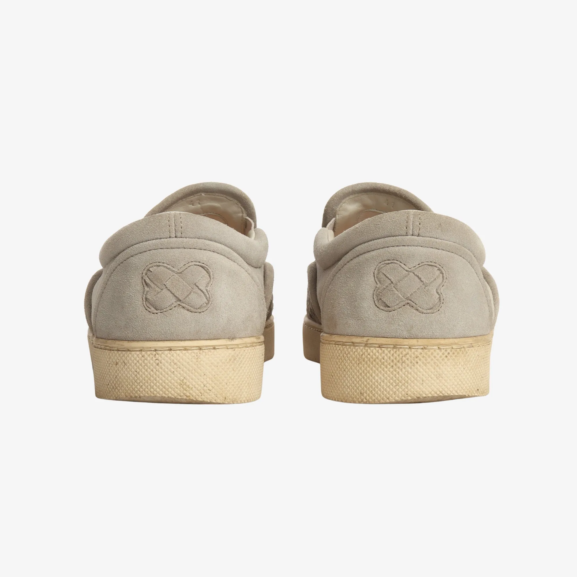 Pleated Suede Slip On
