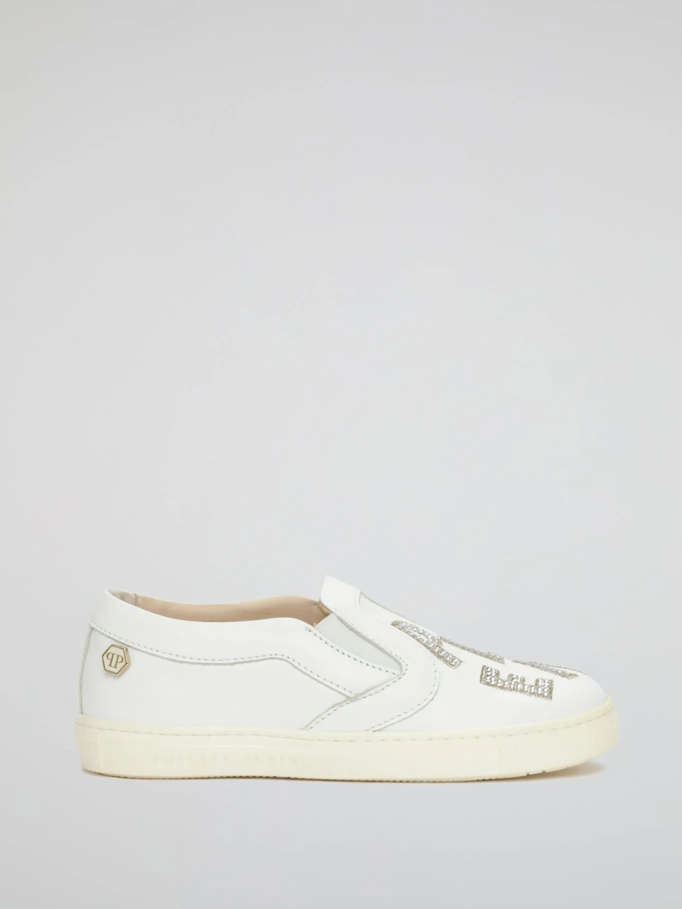 Plein Patch White Slip-On Sneakers (Kids)
