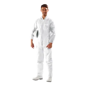 POLIFILM COVERALL - Breathable - Elastic Wrists-Ankles - Central Zipper Closure