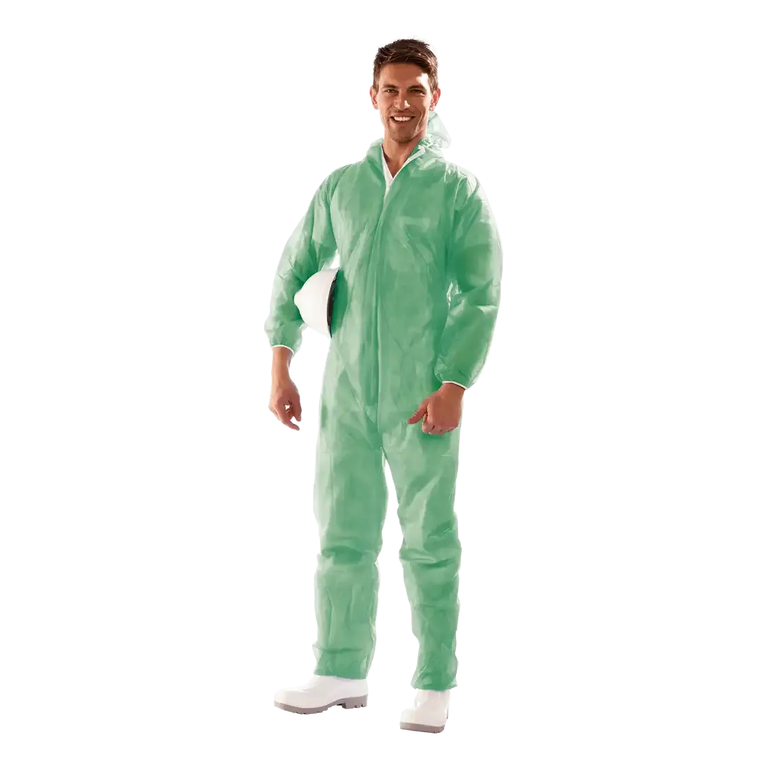 POLIFILM COVERALL - Breathable - Elastic Wrists-Ankles - Central Zipper Closure