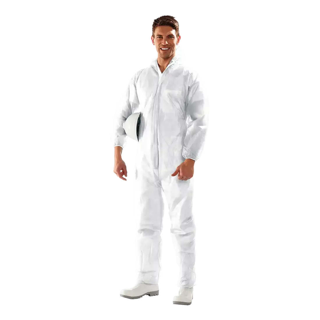 POLIFILM COVERALL - Breathable - Elastic Wrists-Ankles - Central Zipper Closure