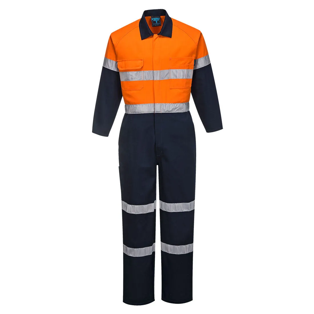 Portwest Hi Vis 2 Tone Regular Weight Coveralls c/w Reflective Tape MA931