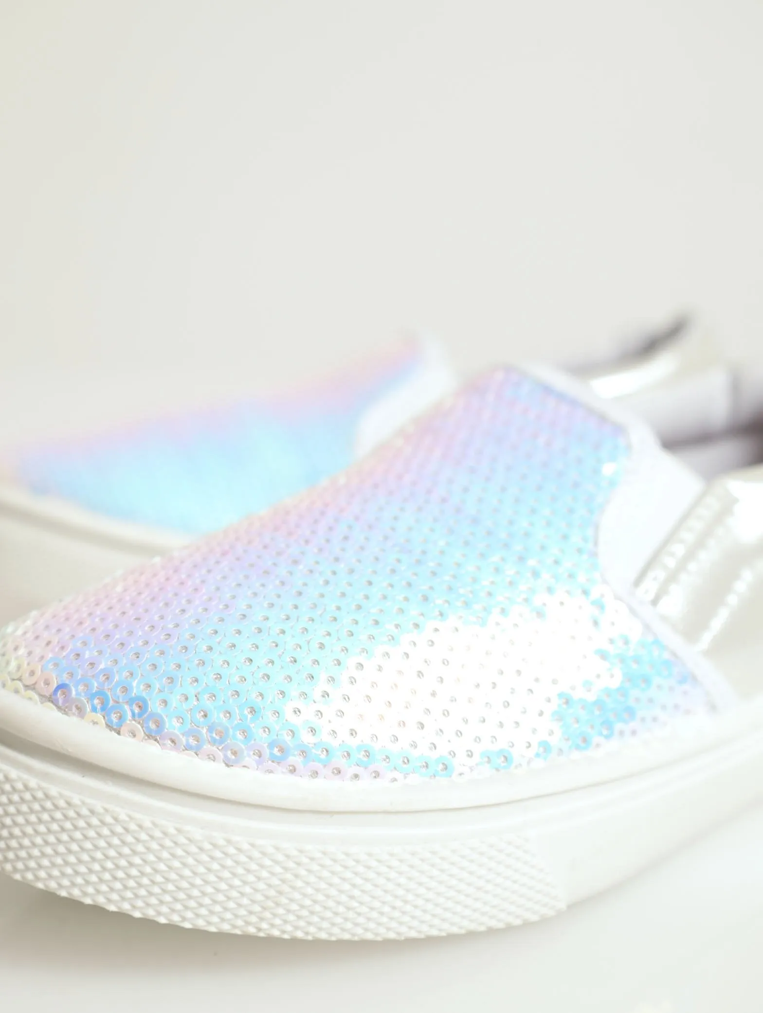 Pre-Girls Sequin Slip On Sneaker - White