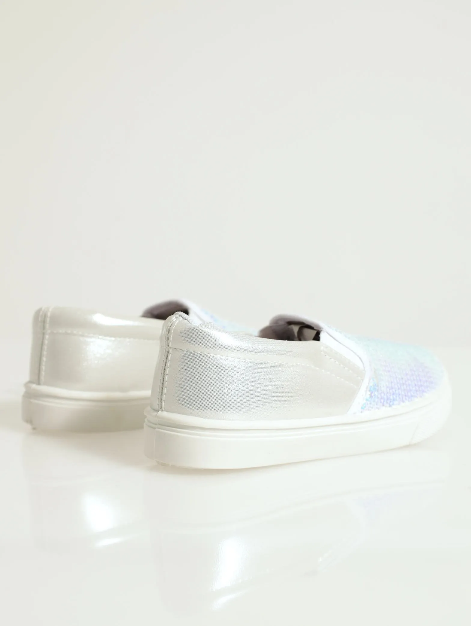 Pre-Girls Sequin Slip On Sneaker - White
