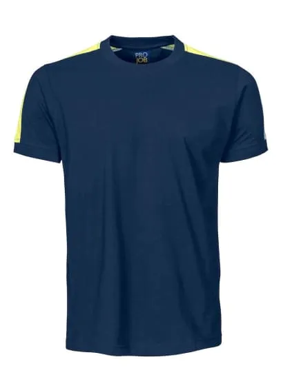 Projob 2019 Workwear cotton-work-tee-shirt-crew-neck-t enhanced visibility