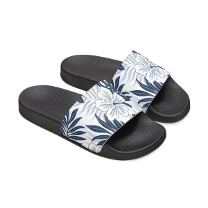 "Noir Tides: Aloha In Darkness" Men's Slide Sandals