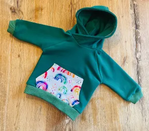 Rainbow Hoodie - 0/3 months