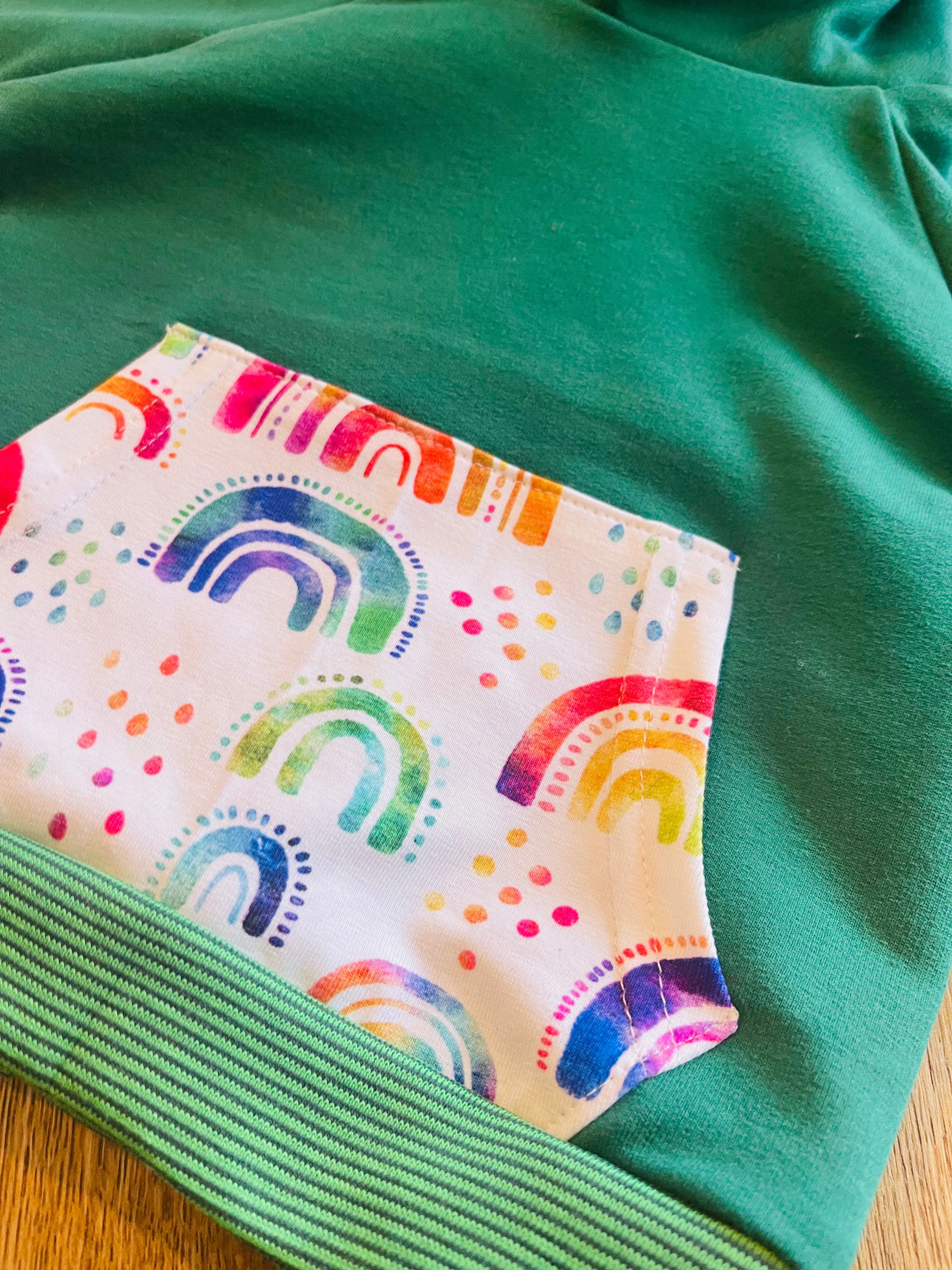 Rainbow Hoodie - 0/3 months