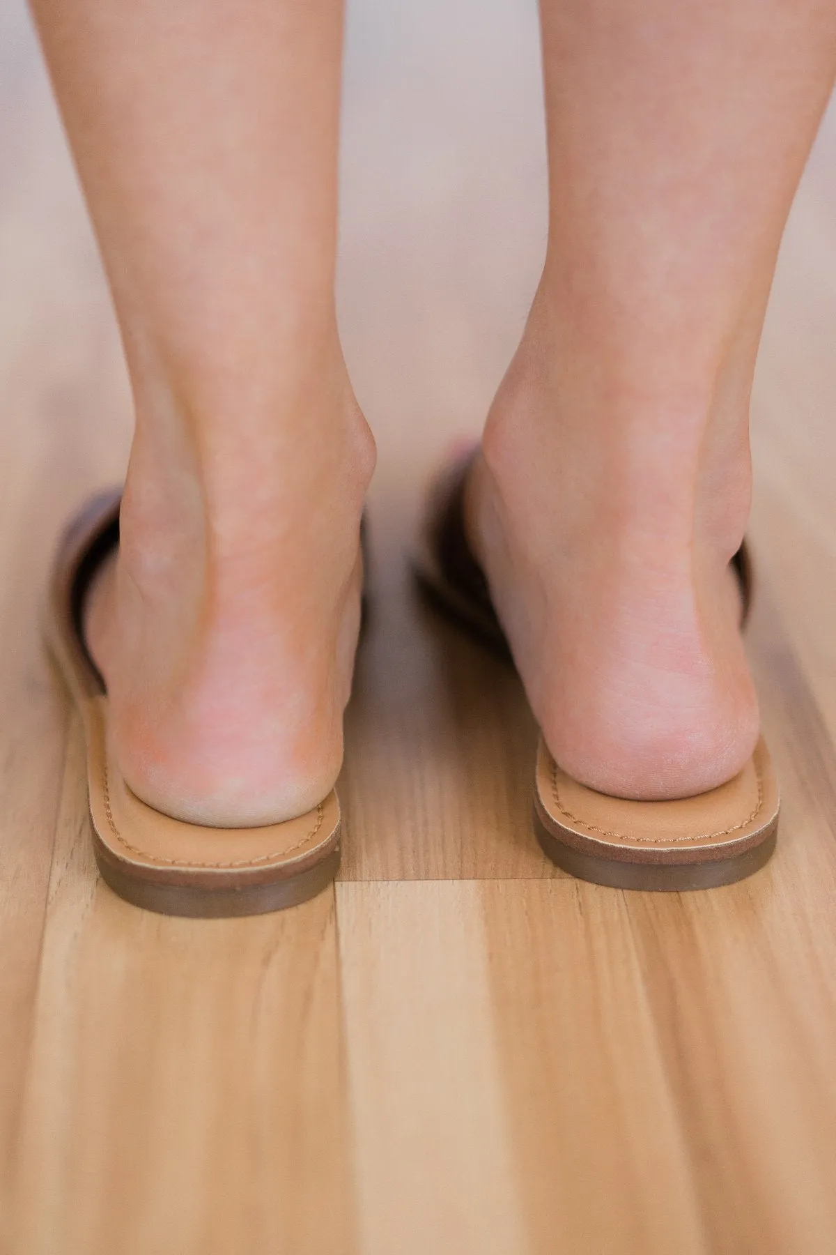 Rampage Natalie Slide Sandals- Cognac