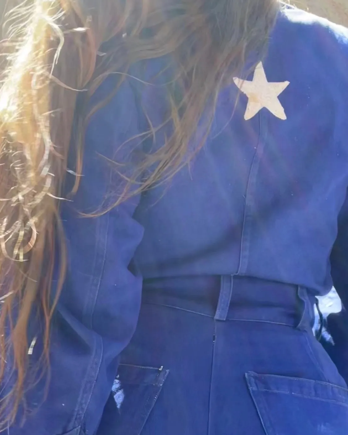 RARE ‘Barnie’( His   Hers ) Chainstiched 1930s/1940s Indigo Motorcycle Coveralls