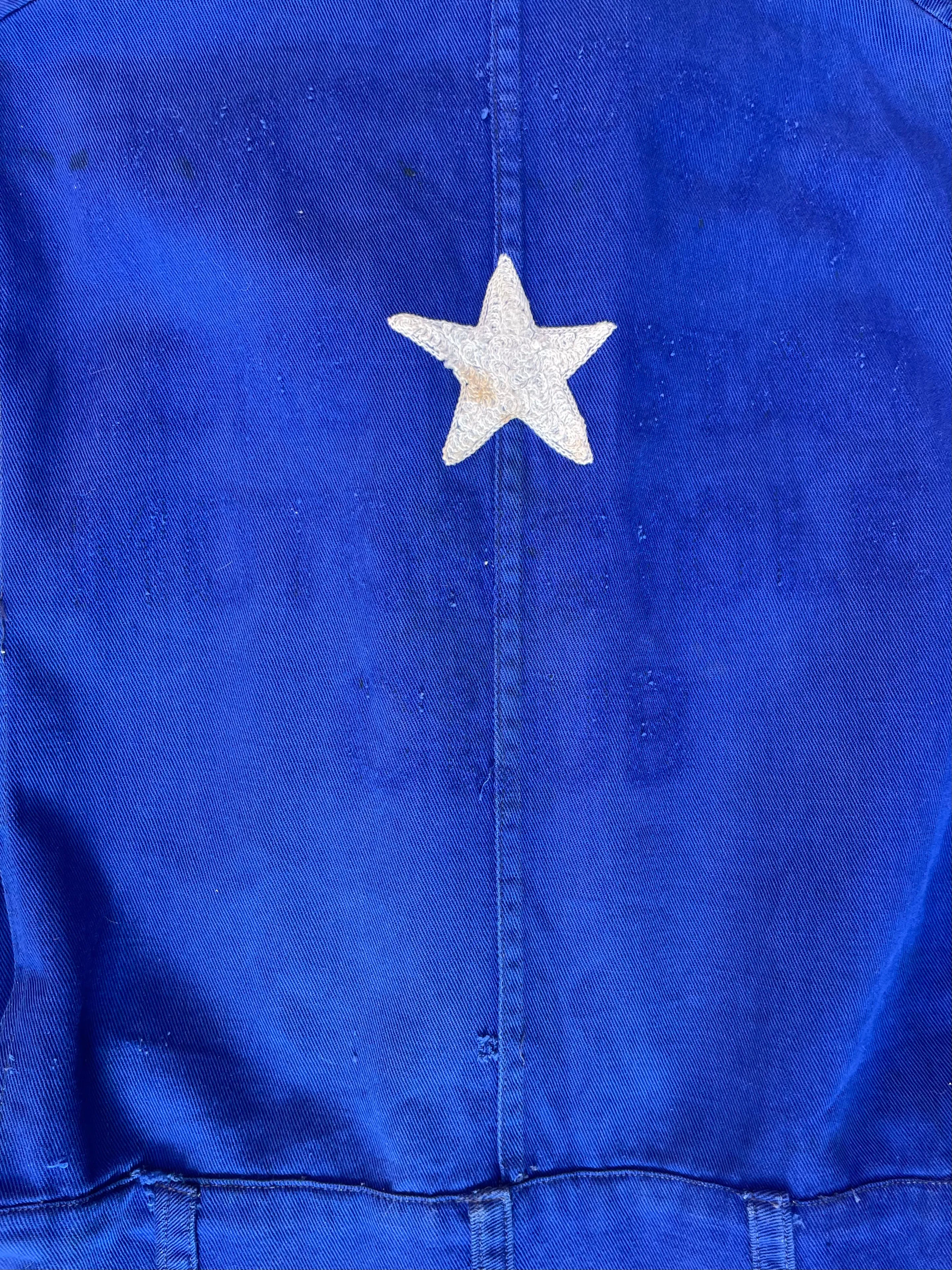 RARE ‘Barnie’( His   Hers ) Chainstiched 1930s/1940s Indigo Motorcycle Coveralls