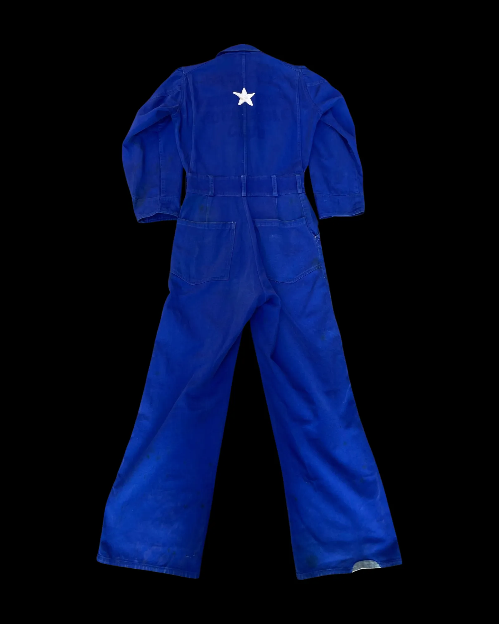 RARE ‘Barnie’( His   Hers ) Chainstiched 1930s/1940s Indigo Motorcycle Coveralls