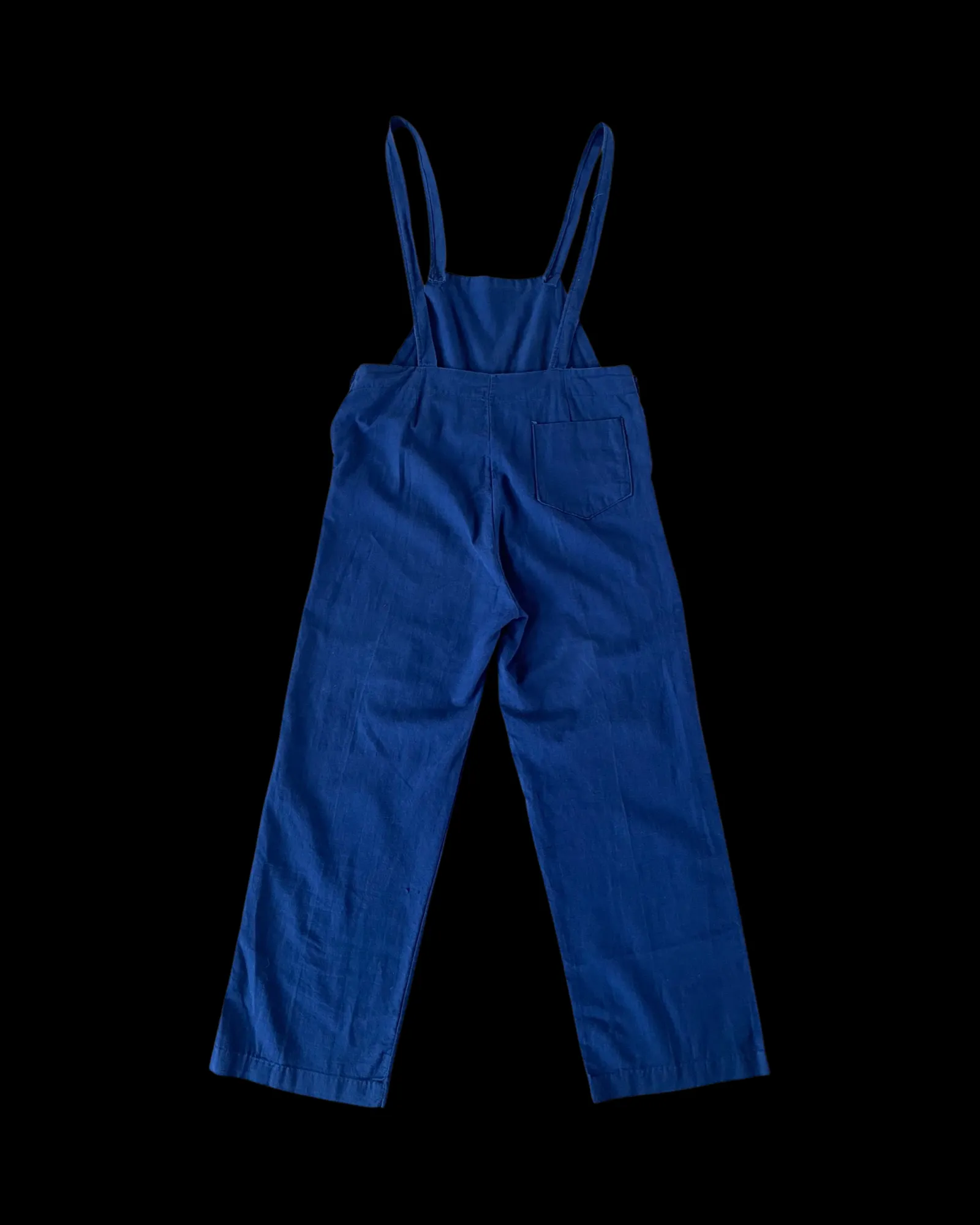 Rare Deadstock 1930s/1940s Bib Front Workwear Indigo Cotton Overalls