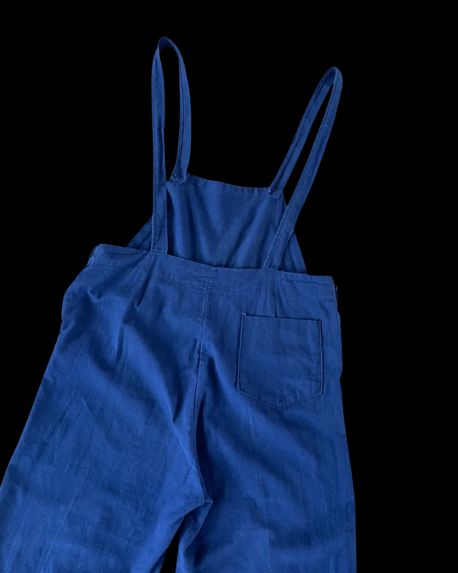 Rare Deadstock 1930s/1940s Bib Front Workwear Indigo Cotton Overalls
