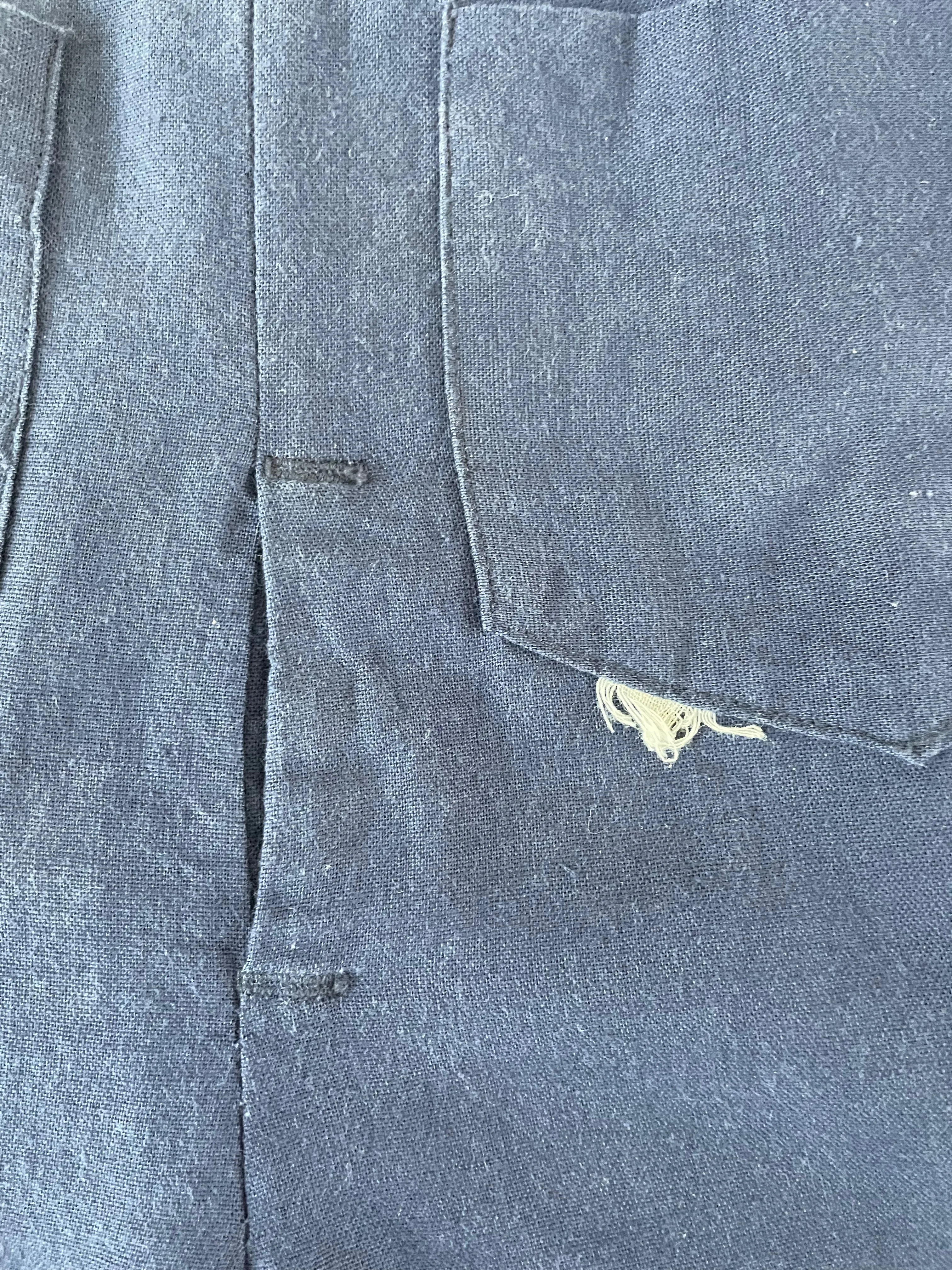 Rare Deadstock 1930s/1940s Bib Front Workwear Indigo Cotton Overalls