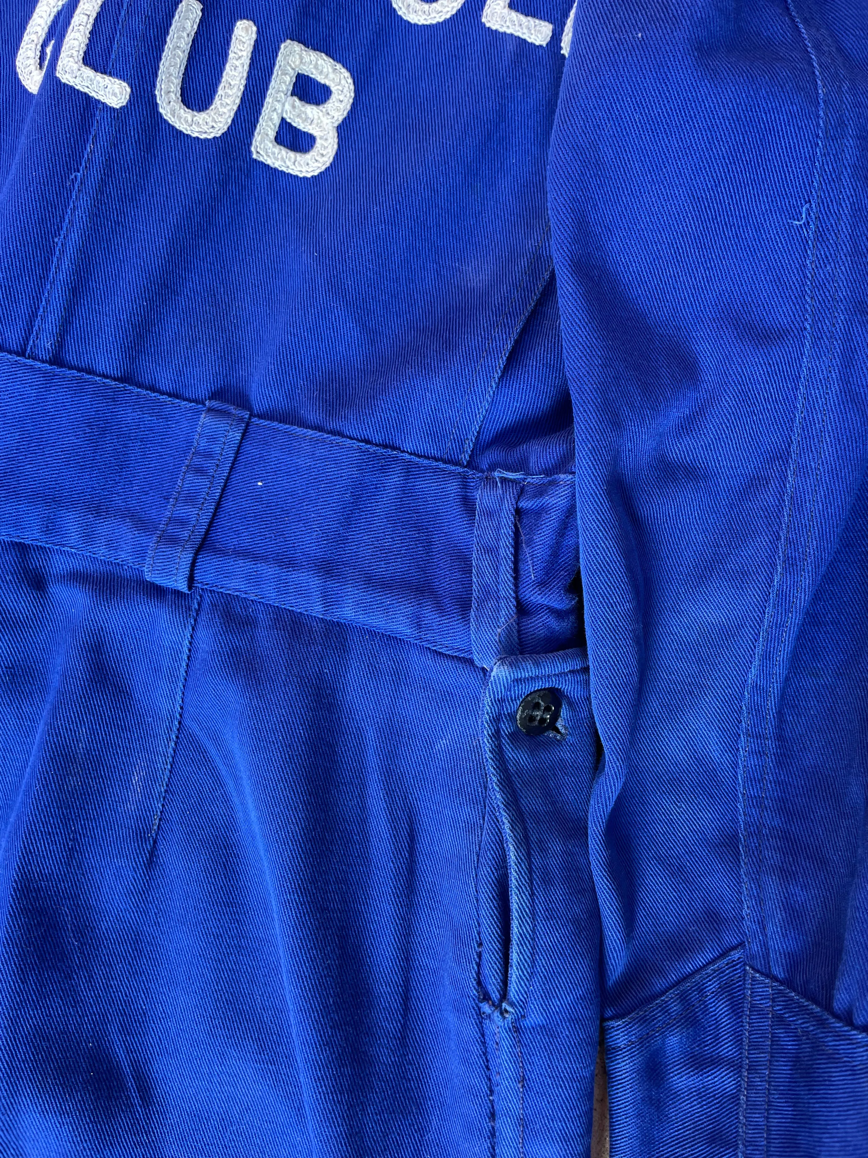 RARE ‘Ruth’ ( His   Hers ) Ladies 1930s/1940s Indigo Chain Stitched ' Fort Worth Lone Star Motorcycle Club' Coveralls