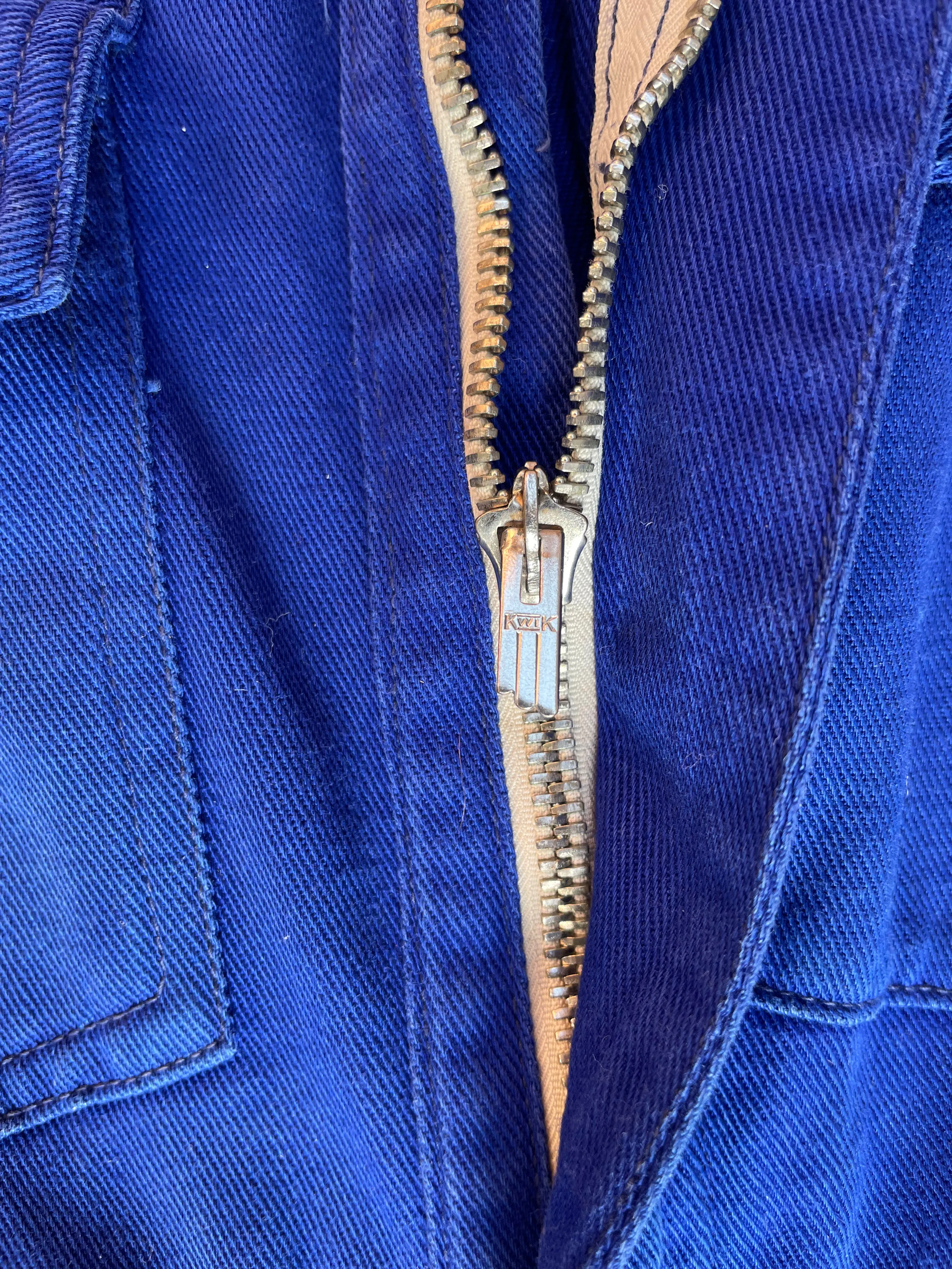 RARE ‘Ruth’ ( His   Hers ) Ladies 1930s/1940s Indigo Chain Stitched ' Fort Worth Lone Star Motorcycle Club' Coveralls