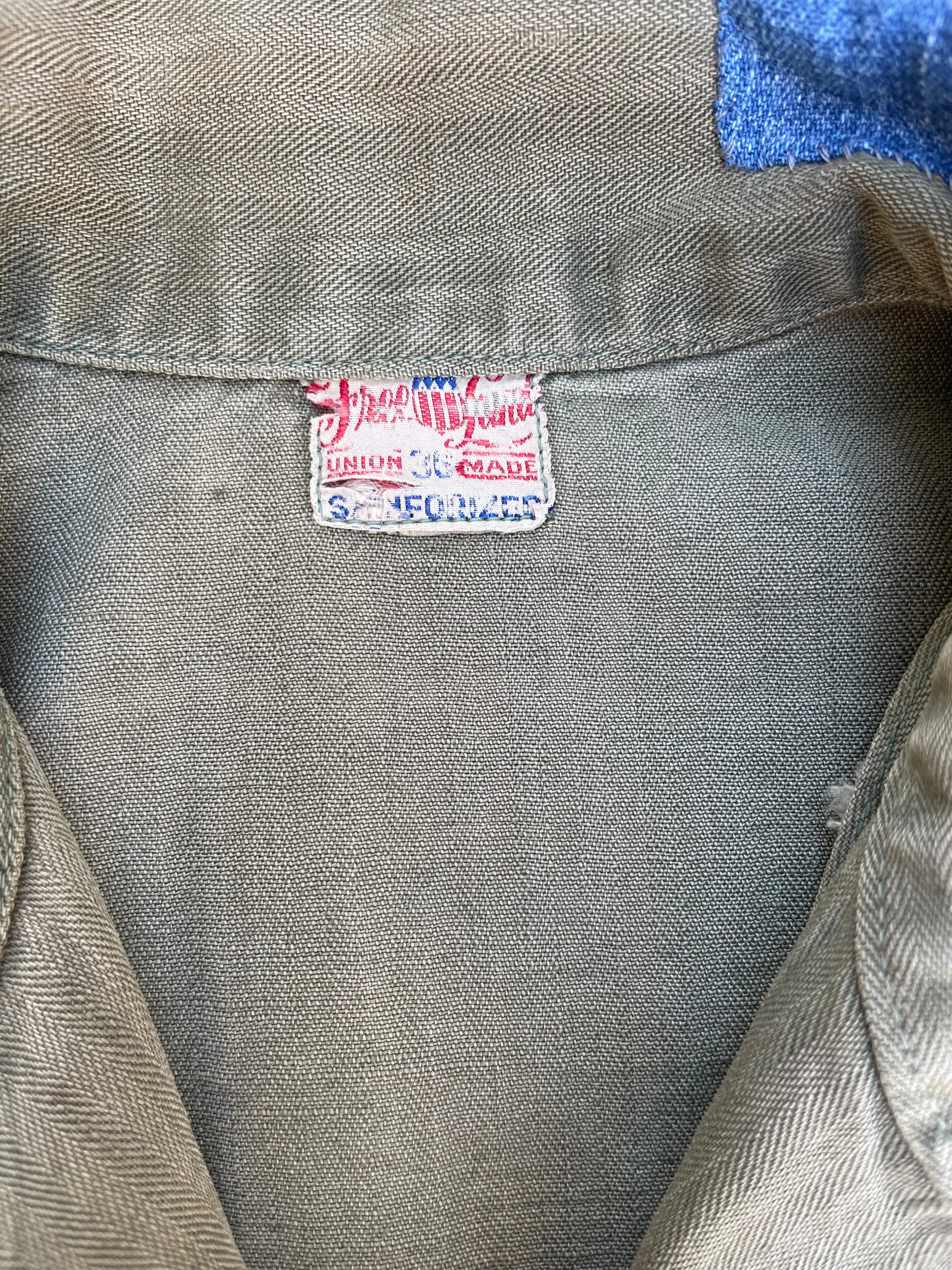 RARE WWII Era Women's Workwear HBT Coveralls Button Back