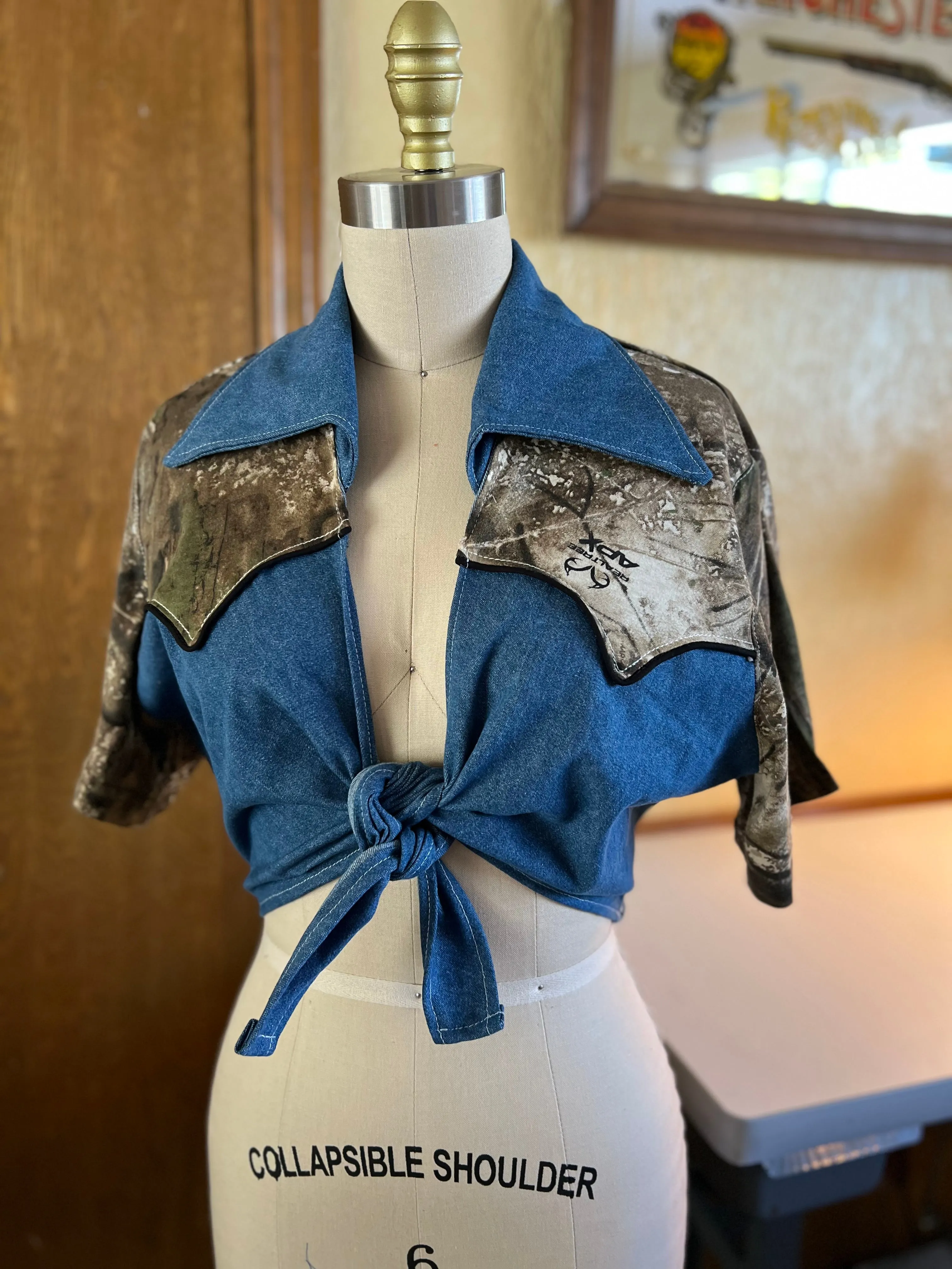 Realtree Camo Denim Darlin’ Wrap Top