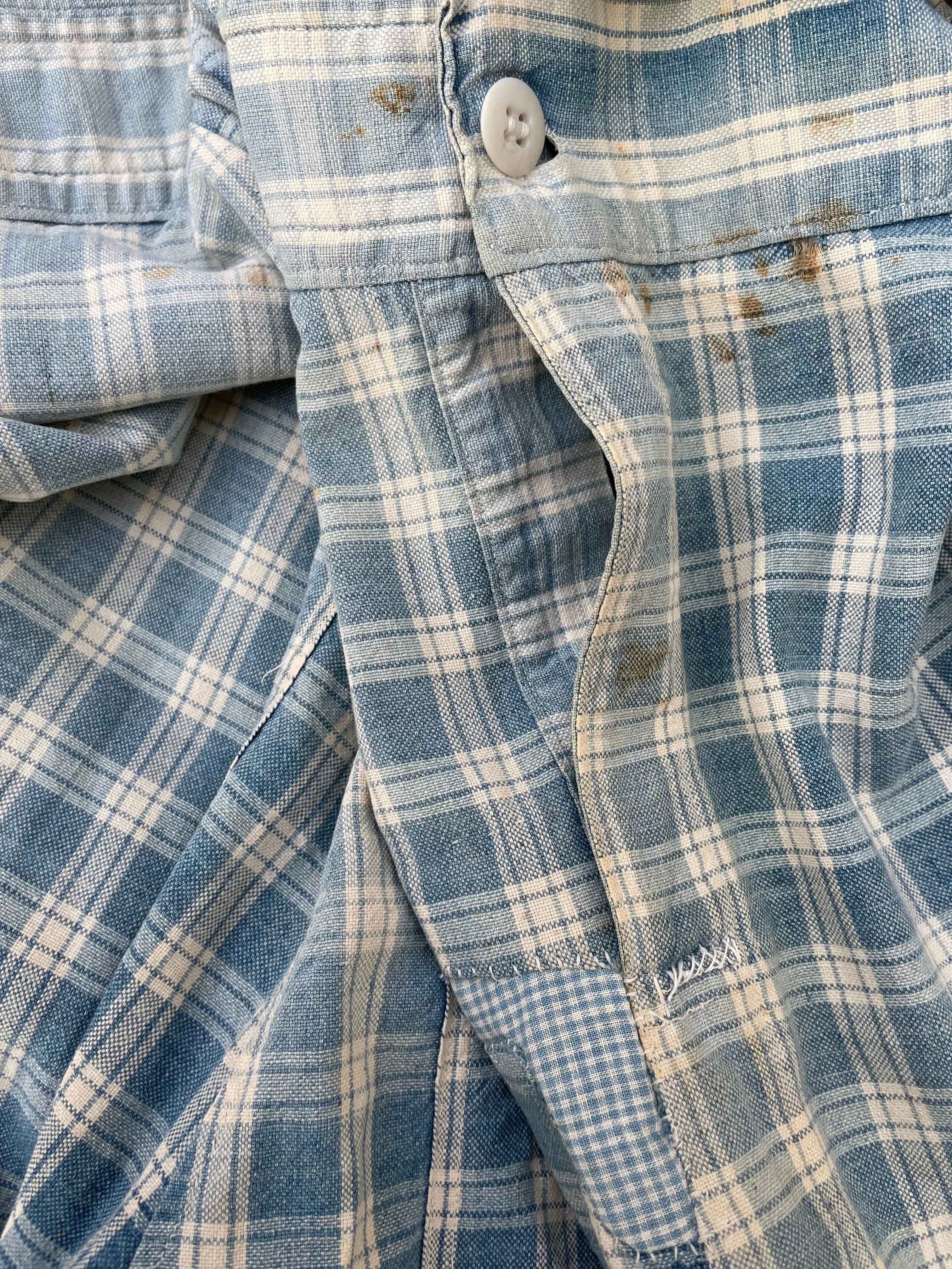 RESERVED RARE 1910s Homespun Gingham Workwear Jumpsuit