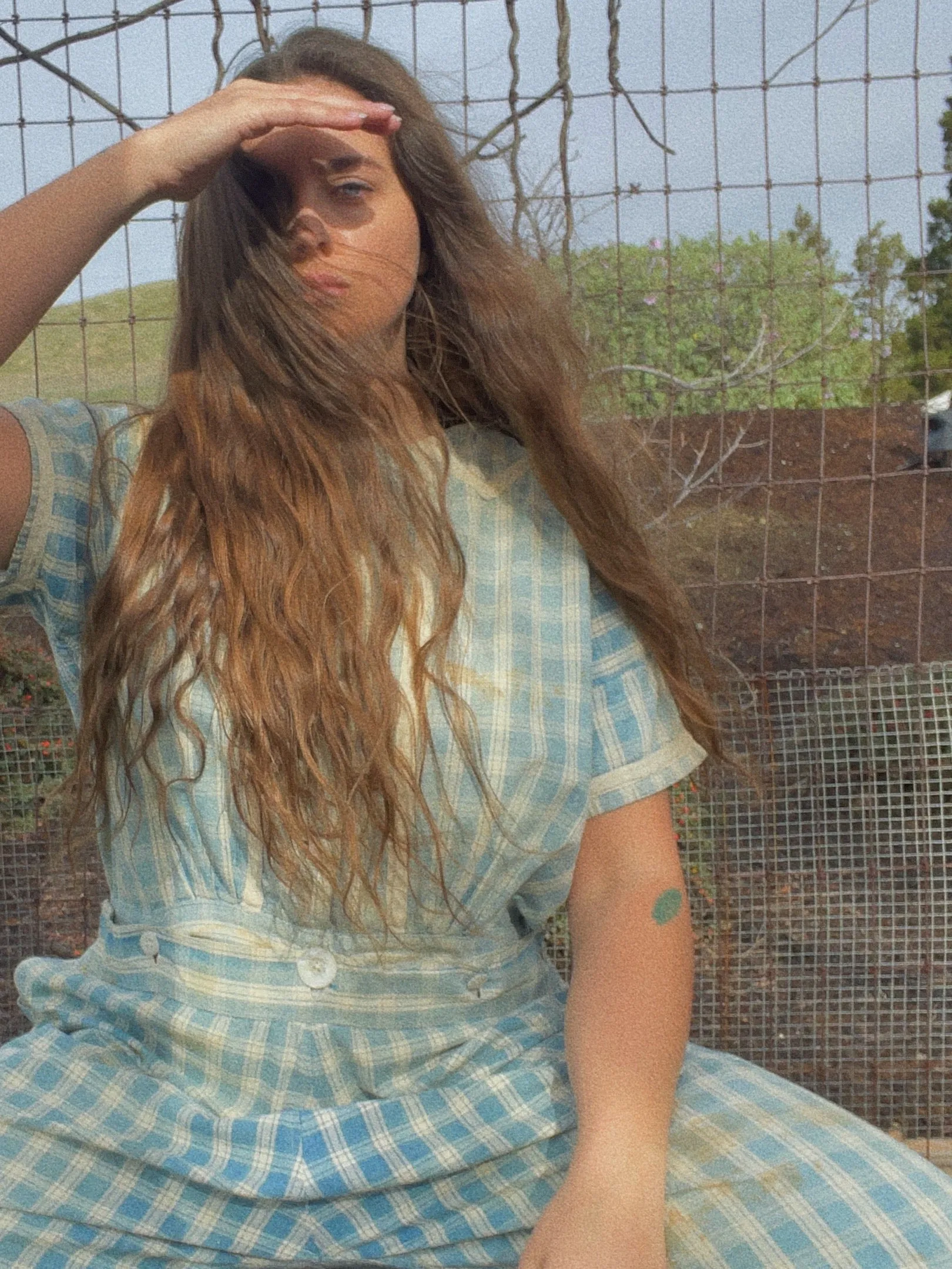 RESERVED RARE 1910s Homespun Gingham Workwear Jumpsuit
