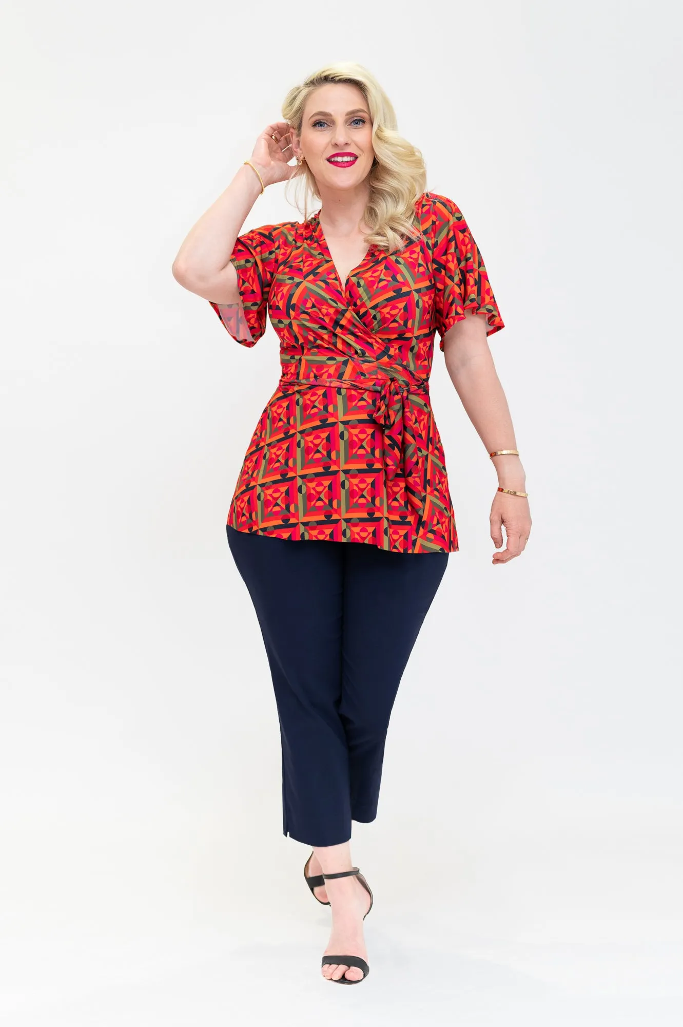 Retro Red - Wrap Top