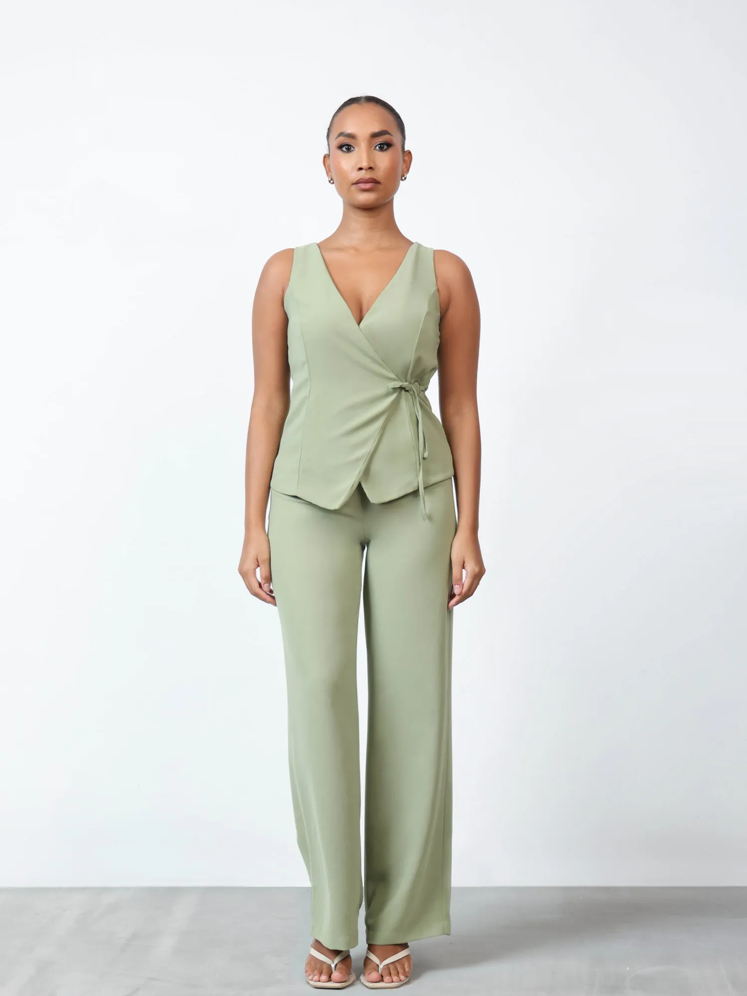 Ring Detail Wrap Top