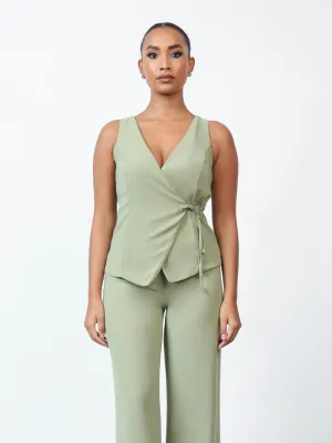 Ring Detail Wrap Top