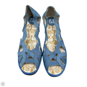 Sandals Heels Wedge By Fly London In Blue, Size: 7