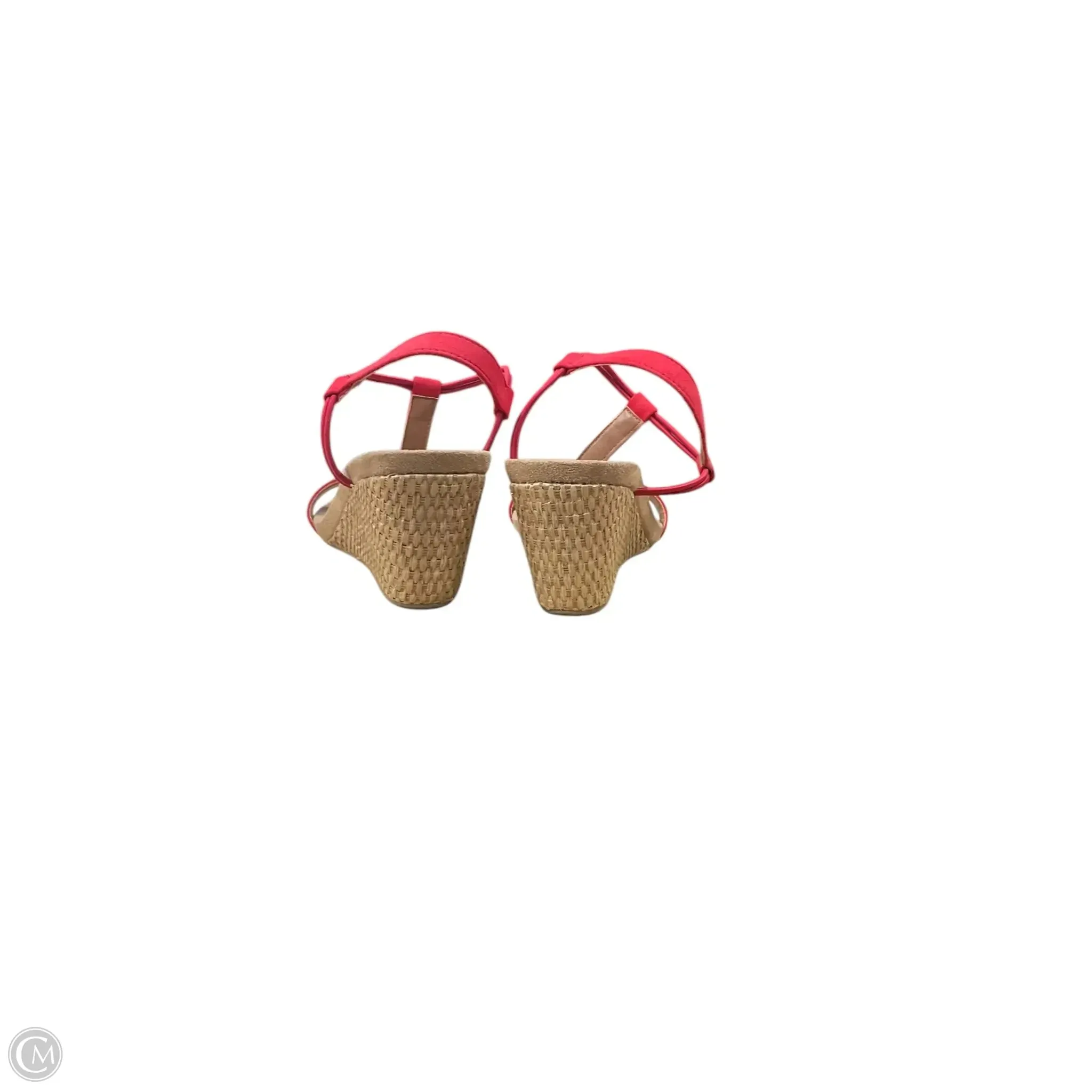 Sandals Heels Wedge By Style And Company In Red, Size: 7