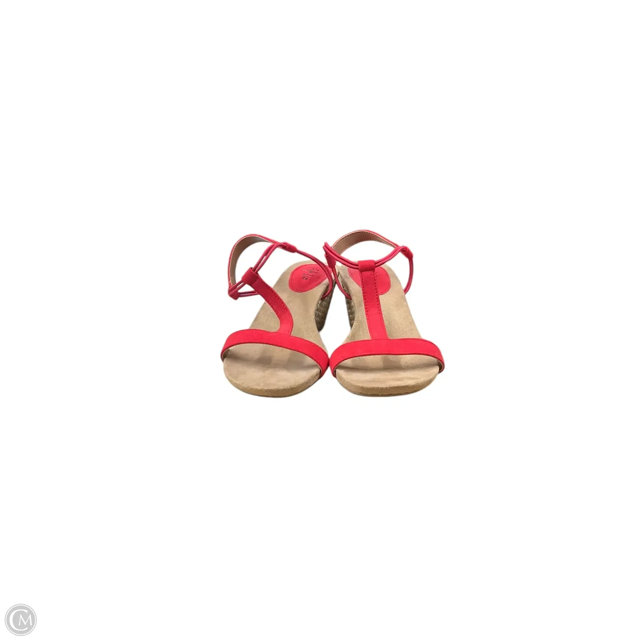 Sandals Heels Wedge By Style And Company In Red, Size: 7